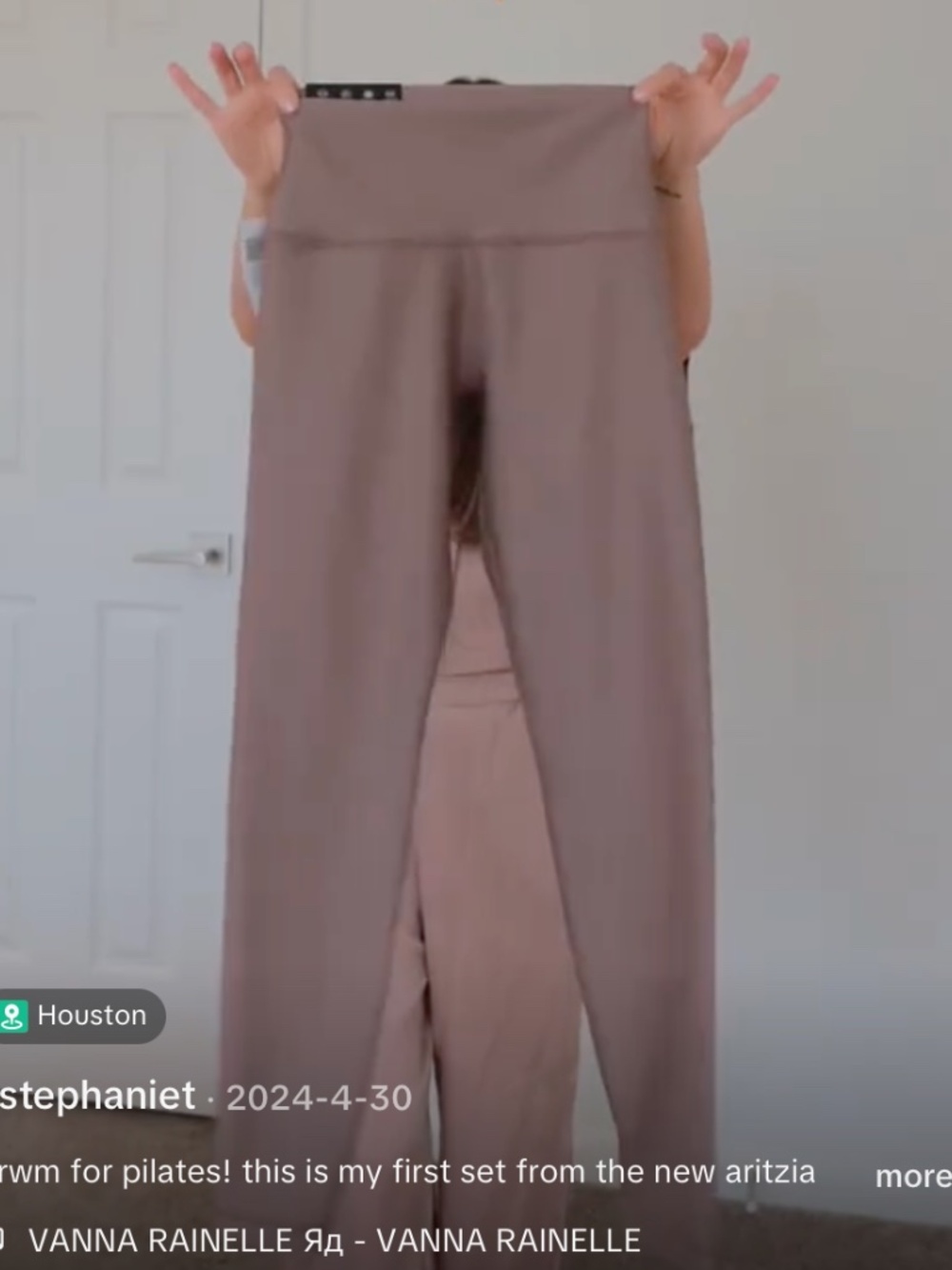 Aritzia High-Waisted Deep Taupe Purple Leggings – Size Small Workout Pant Yoga - Picture 4 of 13